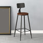 Modern Armless Backrest Counter Stool Iron Bar Stool with Seat and Pedal for Bar Clearhalo 'Bar Furniture' 'Bar Stools' 'bar_stools' 'furn' 'furn_bar_stools' 'Furniture' 'Kitchen & Dining Furniture' 1200x1200_2ccd27e1-130d-4886-8a16-bf43c6893f59
