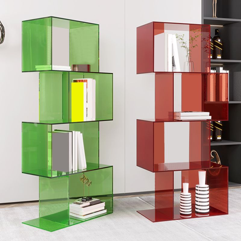 ACRYLIC Open Back Bookcase Scandinavian Standard Bookshelf con estantes