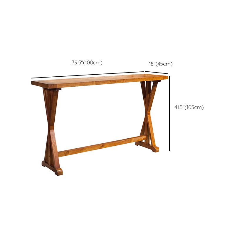 Modern Style Bistro Bar Table Rectangle Solid Wood Bar Table for Dining Room Clearhalo 'Bar Furniture' 'Bar Tables' 'bar_tables' 'furn' 'furn_bar_tables' 'Furniture' 'Kitchen & Dining Furniture' 1200x1200_2ccd9659-6328-4789-967c-3d54daa55bf7