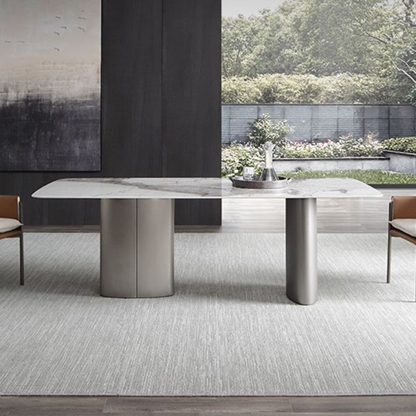 Metal Traditional Luxury Rectangle Indoor Table Sintered Stone Table for Dining Room and Kitchen Clearhalo ' dining_table' 'Dining Tables & Seating' 'Dining Tables' 'furn' 'furn_dining_table' 'Furniture' 'furniture_dining_table' 'Kitchen & Dining Furniture' 'kitchen&dining_furn' 'kitchen' 'kitchen_dining_table' 1200x1200_2ccdb0af-e4b1-49a1-b9b7-956f7edba8cc