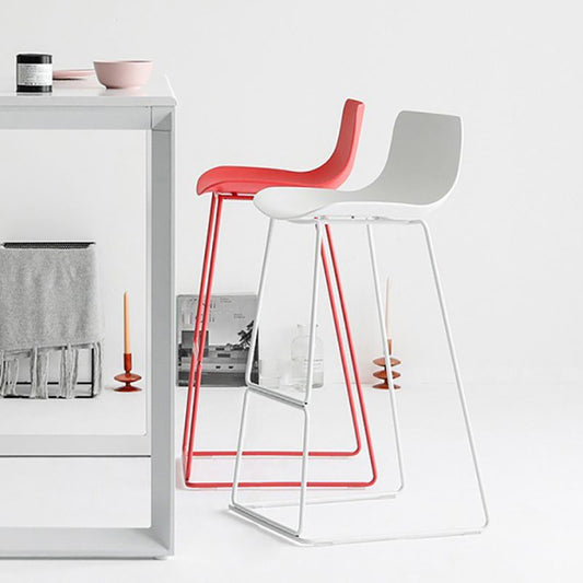 Modern Coffee Shop Armless Stool Matte Finish Plastic Barstool Clearhalo 'Bar Furniture' 'Bar Stools' 'bar_stools' 'furn' 'furn_bar_stools' 'Furniture' 'furniture_bar_stools' 'Kitchen & Dining Furniture' 1200x1200_2cce1c59-2e12-43ec-972d-a03151b6a98b