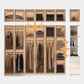 Clear Glass Door Storage Cabinet Contemporary Hinged Door Wardrobe for Home