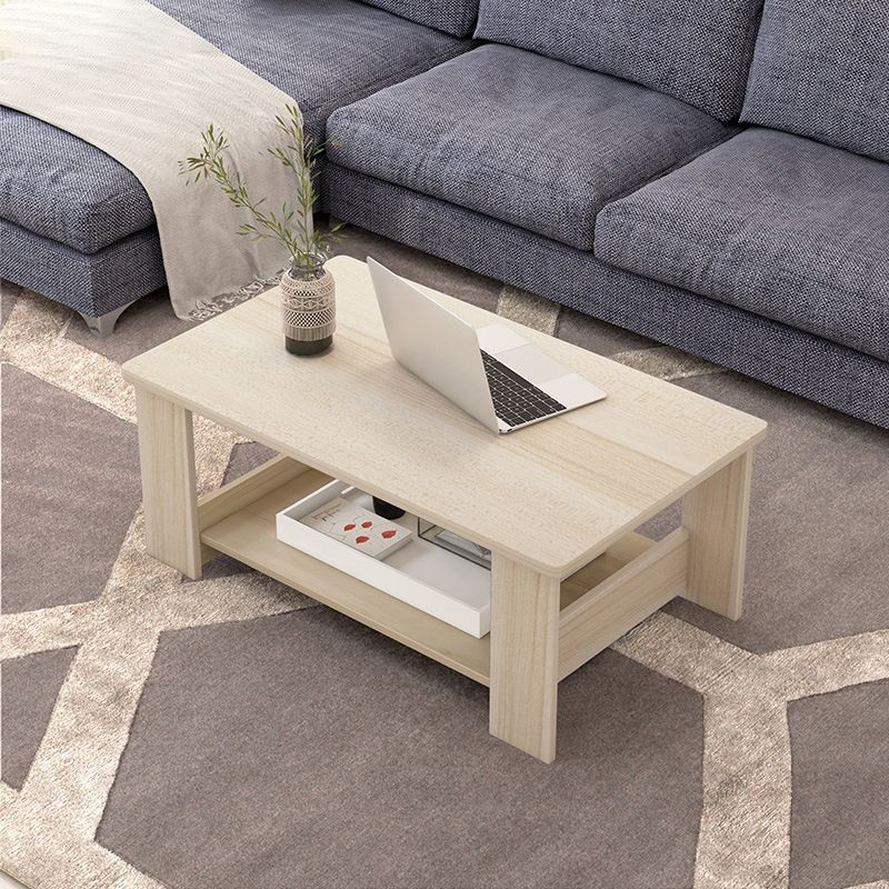 Modern Manufactured Wood Coffee Table with Storage Rectangular Cocktail Table Clearhalo 'Coffee & Accent Tables' 'Coffee Tables' 'coffee_tables' 'furn' 'furn_coffee_tables' 'Furniture' 'furniture_coffee_tables' 'Living Room Furniture' 1200x1200_2ccf0918-c97a-48a7-887d-892a147677c7