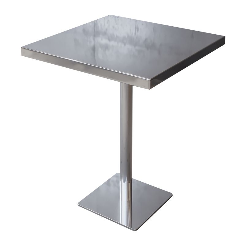 Industrial Style Dining Table Stainless Steel Dining Site Table for Home Clearhalo ' dining_table' 'Dining Tables & Seating' 'Dining Tables' 'furn' 'furn_dining_table' 'Furniture' 'furniture_dining_table' 'Kitchen & Dining Furniture' 'kitchen&dining_furn' 'kitchen' 'kitchen_dining_table' 1200x1200_2ccf2e8a-6f9c-44c8-be7a-a10ba1bbf496