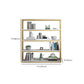 Glam Antique Finish Shelf Bookcase Metal Bookshelf with Rectangular Shelves