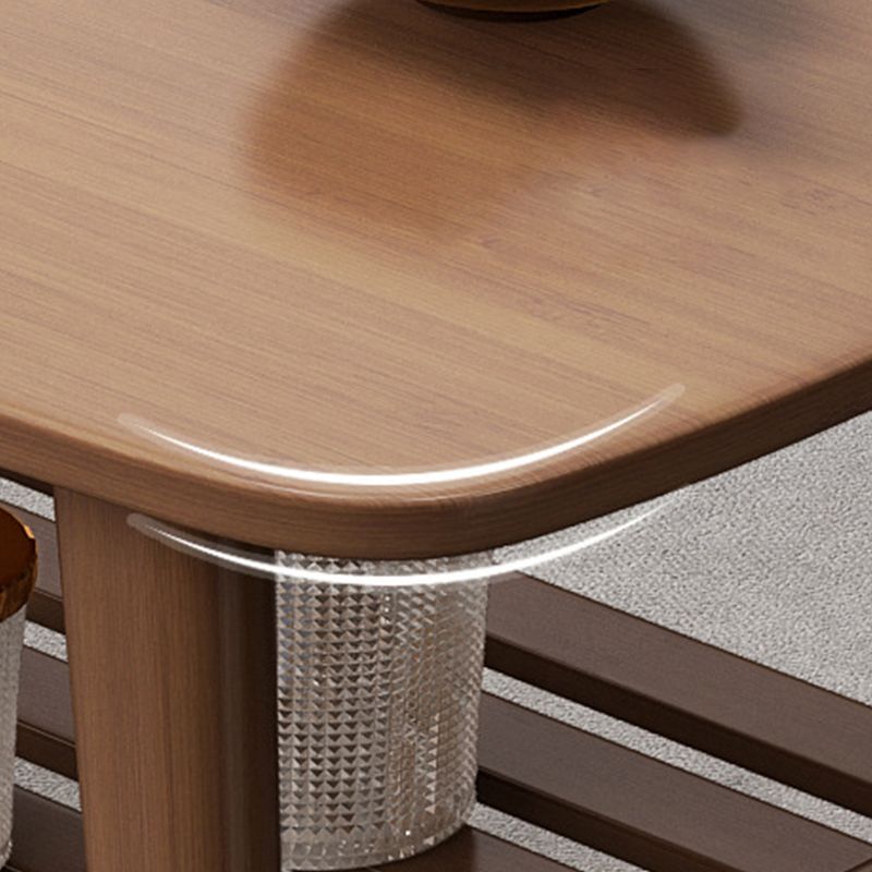 4 Legs Coffee Table Single Modern Oval Cocktail Table with Shelf Clearhalo 'Coffee & Accent Tables' 'Coffee Tables' 'coffee_tables' 'furn' 'furn_coffee_tables' 'Furniture' 'Living Room Furniture' 1200x1200_2cd1155d-4a82-433f-b685-02cc2bcc3ae0