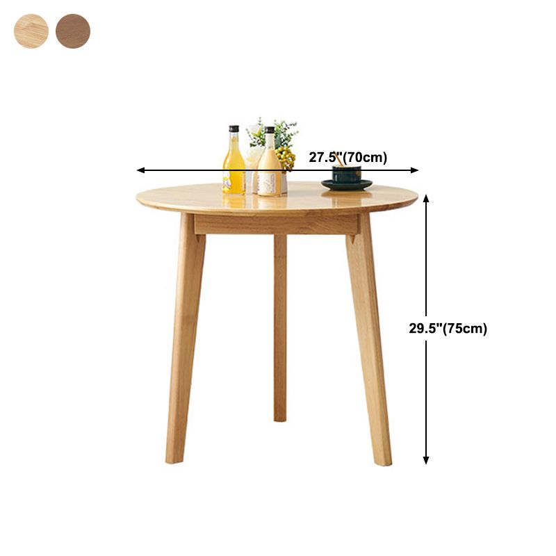 Solid Wood Top Dining Table Round Contemporary Table with 4 Legs Clearhalo 'Dining Tables & Seating' 'Dining Tables' 'dining_table' 'Furniture' 'furniture_dining_table' 'Kitchen & Dining Furniture' 'kitchen' 'kitchen_dining_table' 1200x1200_2cd29d20-a66c-481b-8115-0cfcac2045d7