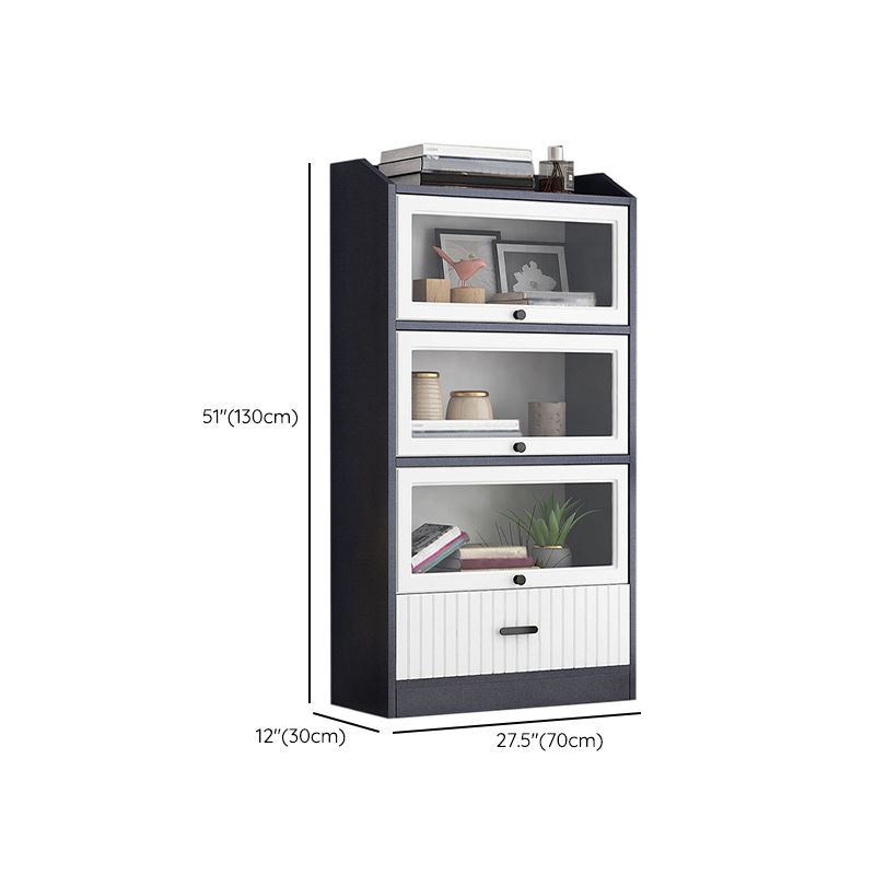 Contemporary Wood Bookshelf Standard Book Shelf for Home Office 11.8" Wide Clearhalo 'Bookcases' 'furn' 'furn_bookcases' 'Furniture' 'Office Furniture' 1200x1200_2cd35973-31da-4cf5-b0a4-42dc9990a28f