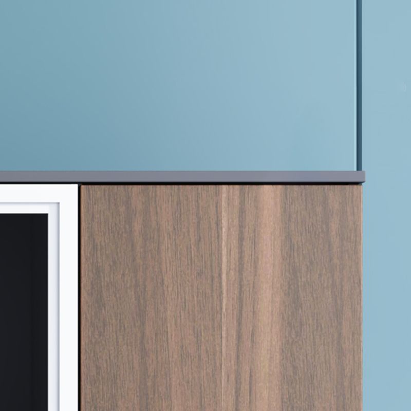 Contemporary Style Bookshelf for Home Office Study Room Bookcase with Door Clearhalo 'Bookcases' 'furn' 'furn_bookcases' 'Furniture' 'furniture_bookcases' 'kitchen' 'kitchen_bookcases' 'Living Room Furniture' 'Office Furniture' 1200x1200_2cd5fb9a-7d17-4cf3-9c41-af4ea2590735