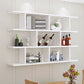 Contemporary Engineered Wood Bookcase Wall Mounted Book Shelf for Office