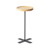 Table de l'extrémité latérale de style contemporain piédestal de canapé rond