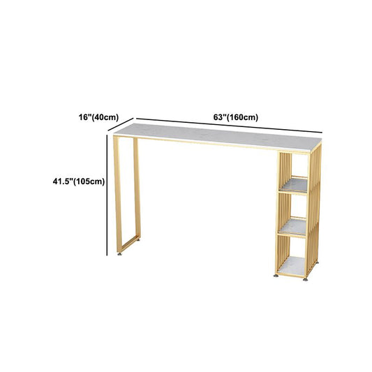 Faux Marmorstangen Tisch Set Glam Rechteck 1/2/3 Stücke Theken Tisch