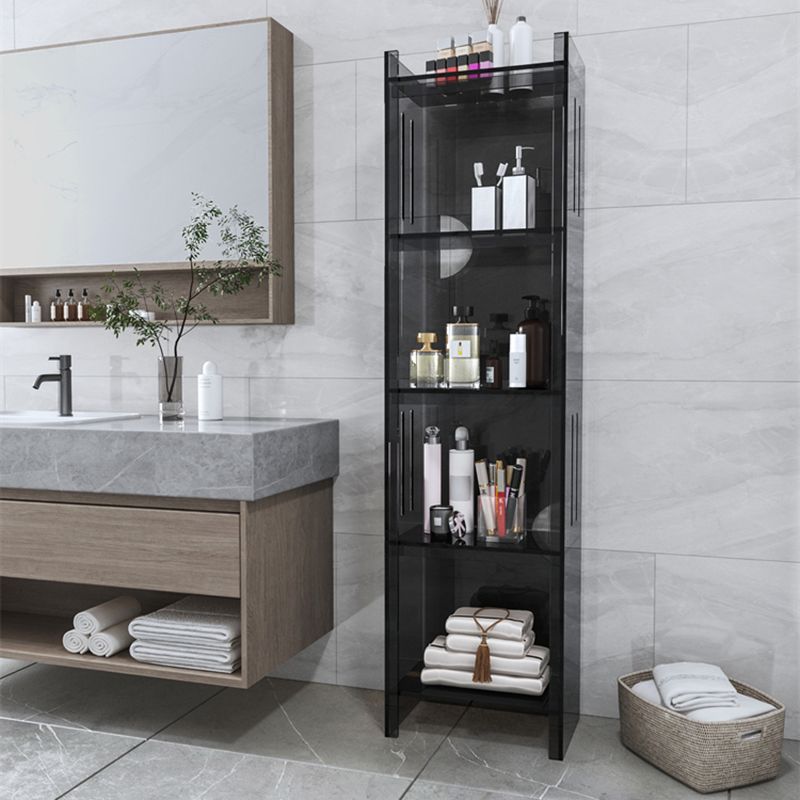 Modern Style Closed Back Bookshelf Standard Acrylic Bookcase with Rectangular Shelves