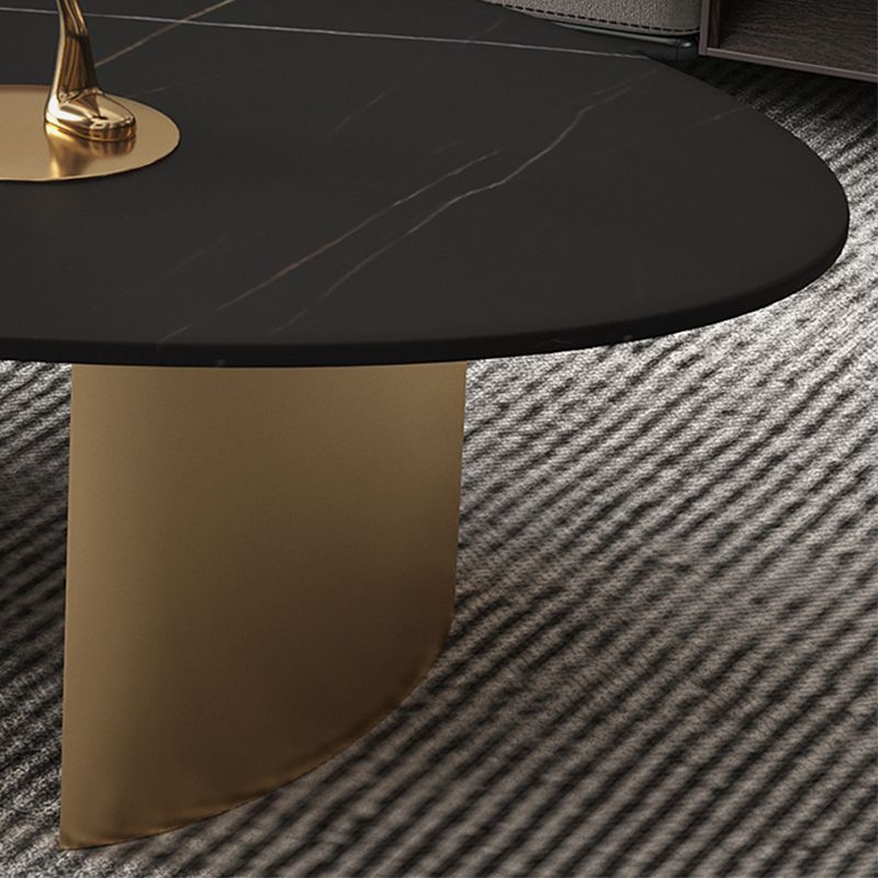 15,75 "H 1 Single Couchtisch Glam Elliptical Stone Cocktail Tisch