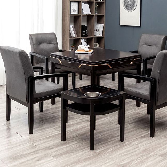 Minimalist Style Upholstered Arm Dining Chairs Solid Back Side Chairs (Set of 4) Clearhalo ' kitchen&dining_furn' 'Dining Chairs' 'Dining Tables & Seating' 'dining_chair' 'furn' 'furn_dining_chair' 'Furniture' 'furniture_dining_chair' 'Kitchen & Dining Furniture' 'kitchen' 1200x1200_2cd8c0d1-838f-4f17-bdb9-d1e0f9c2ec1d