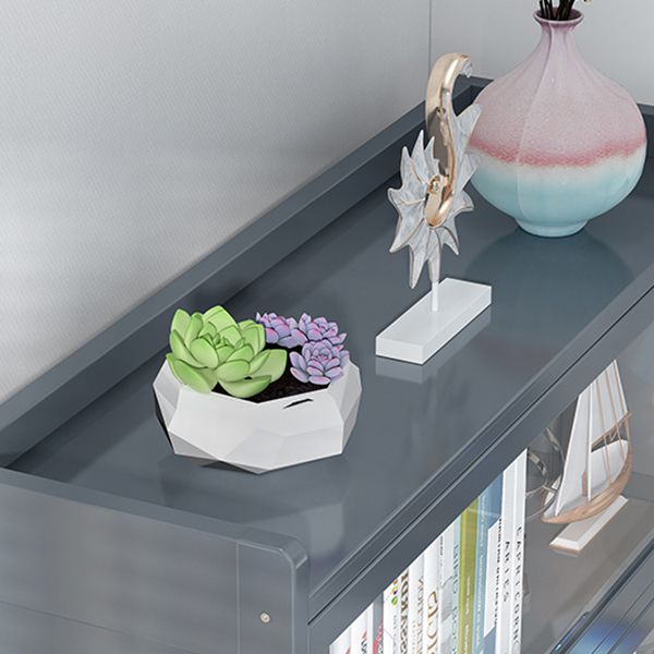 Modern Wooden Bookcase Rectangular 12.2"W Bookshelf in Dark Taupe