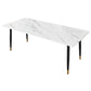 Modern Dining Rectangle Table Sintered Stone Table with Metal Legs for Home Clearhalo 'Dining Tables & Seating' 'Dining Tables' 'dining_table' 'furn' 'furn_dining_table' 'Furniture' 'Kitchen & Dining Furniture' 1200x1200_2cd93dc3-3ad8-4d53-8d0e-2247c2429ae3