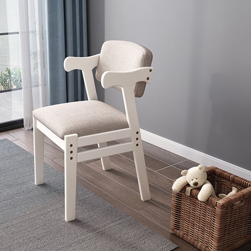 Scandinavian Home Arm Chair Open Back Upholstered Wood Single Dining Room Chair Clearhalo ' kitchen&dining_furn' 'Dining Chairs' 'Dining Tables & Seating' 'dining_chair' 'furn' 'furn_dining_chair' 'Furniture' 'furniture_dining_chair' 'Kitchen & Dining Furniture' 'kitchen' 1200x1200_2cda083a-236e-4345-8595-948d60f5447b