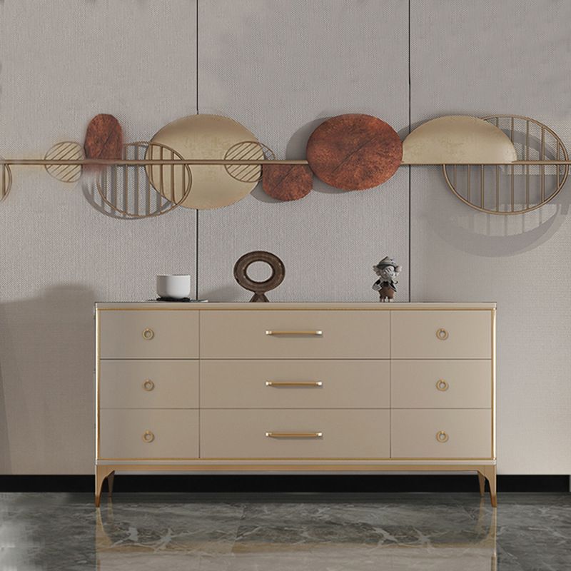 Klassieke Glam horizontale dubbele ladekast met houten opbergkast voor slaapkamer