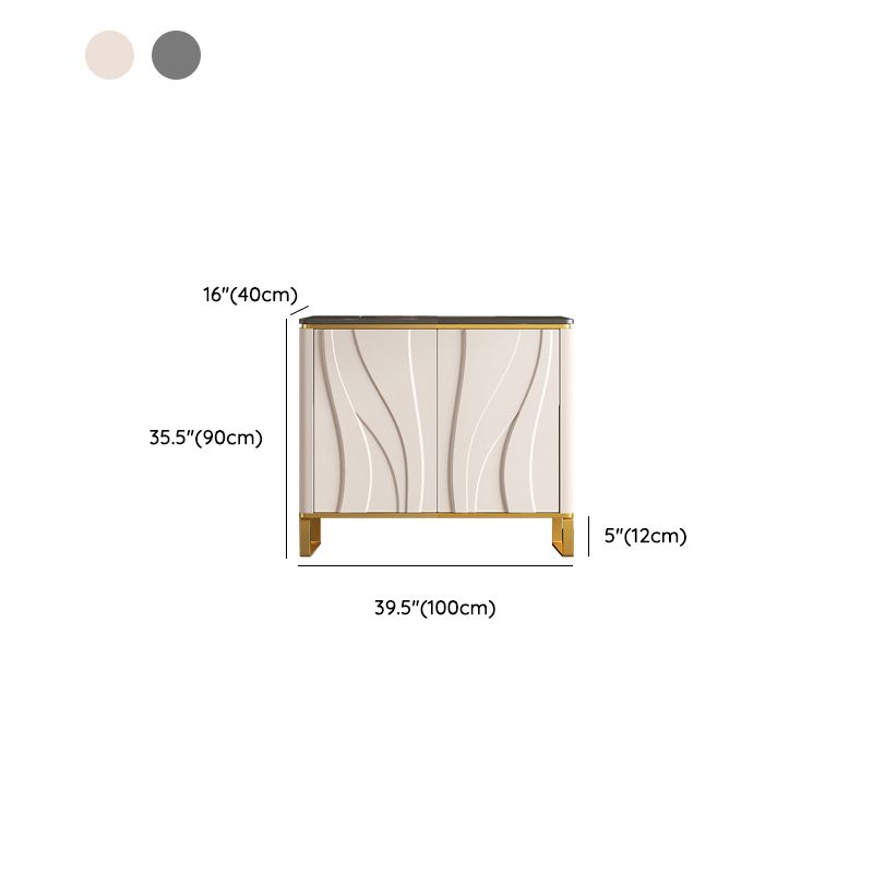 Hedendaagse stijl Credenza Stone Dining Buffet met kasten