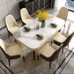 Luxury 1/2/5/7 Pieces Rectangle Dining Set Marble Dining Table with Leather Chairs Clearhalo 'Dining Room Sets' 'Dining Tables & Seating' 'dining_room_set' 'furn' 'furn_dining_room_set' 'Furniture' 'furniture_dining_room_set' 'Kitchen & Dining Furniture' 'kitchen&dining_furn' 'kitchen' 1200x1200_2cde69f6-096b-4947-824a-a2846e77c50e