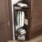 Modern Style Open Armoire Pine Wood Cabinet with Clothing Rod
