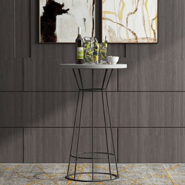 Sgabello da bar rotondo moderno e set da tavolo 1/2/3 pezzi set di pub in metallo e legno