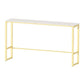 Rectangular Sintered Stone Top Bar Table Luxurious Bar Table with Trestle Base in Gold Clearhalo 'Bar Furniture' 'Bar Tables' 'bar_tables' 'furn' 'furn_bar_tables' 'Furniture' 'Kitchen & Dining Furniture' 1200x1200_2cdf4f03-70da-460e-b591-595768048d72