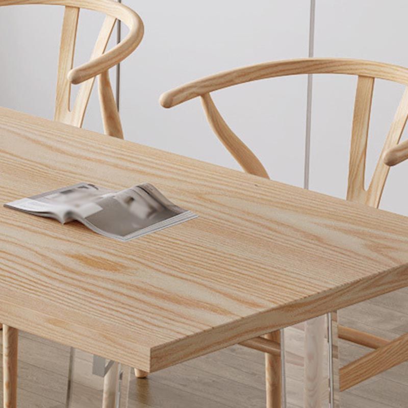 Moderner Rechteck Esstisch Massiv Holz Schlitten Basis fester Esstisch