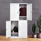 Contemporary White Wardrobe Cabinet Steel Wardrobe Armoire for Home