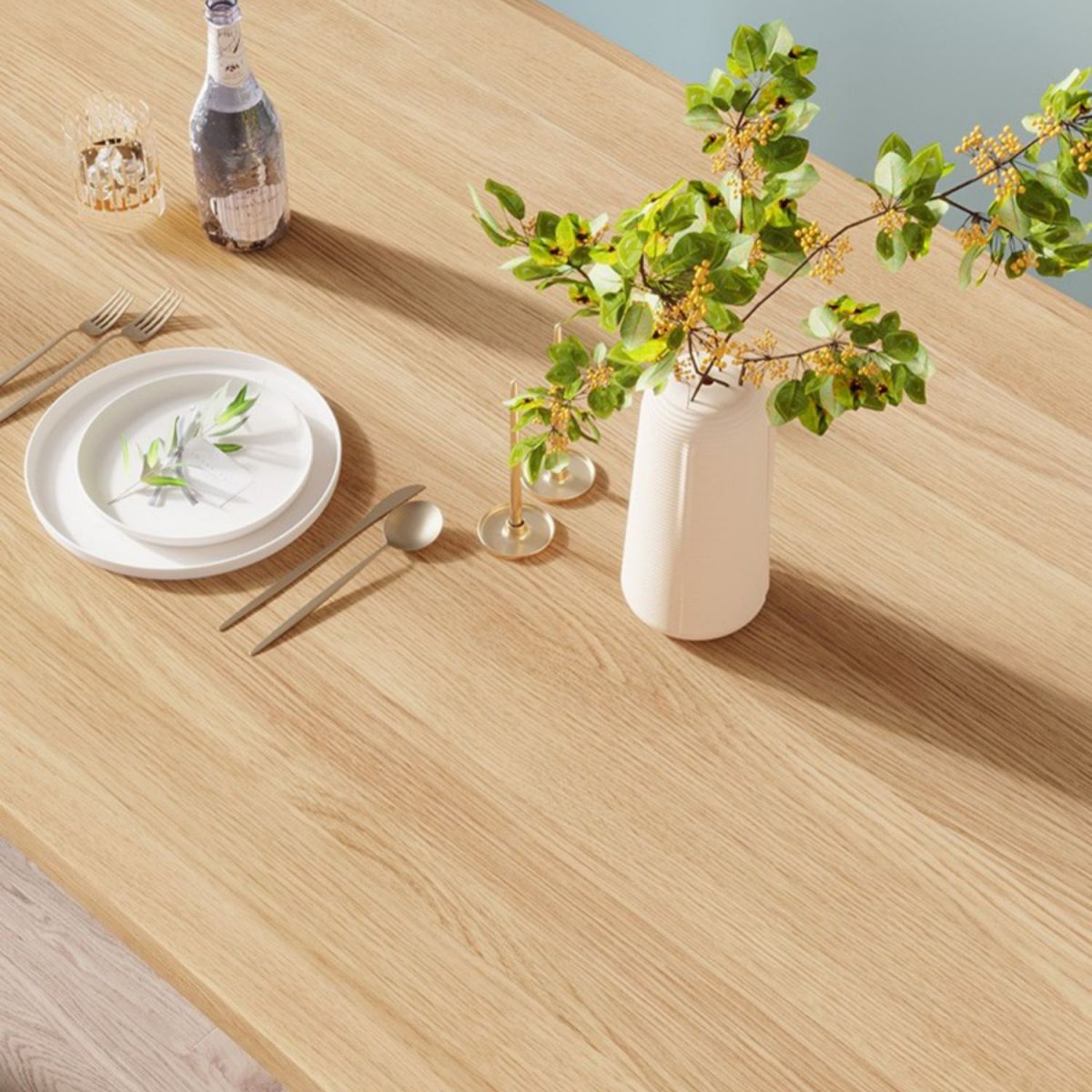 Modern Solid Wood Kitchen Table Rectangle Dining Table with Double Pedestal Clearhalo 'Dining Tables & Seating' 'Dining Tables' 'dining_table' 'furn' 'furn_dining_table' 'Furniture' 'furniture_dining_table' 'Kitchen & Dining Furniture' 'kitchen' 'kitchen_dining_table' 1200x1200_2ce40fa8-0751-4e8b-9918-a5d301e61bcf