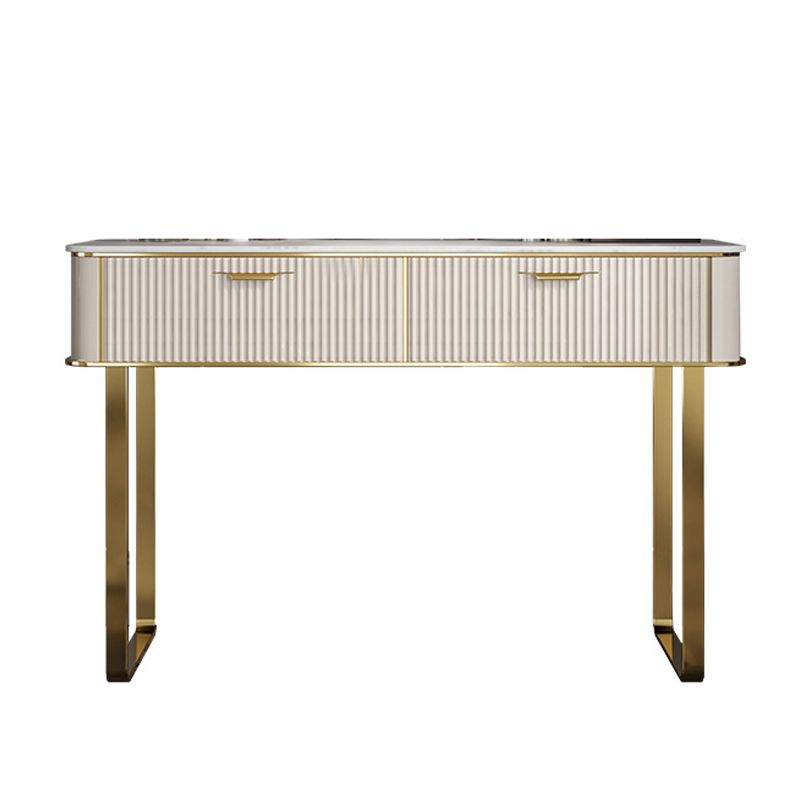 Contatore per trucco in legno glam 2-Drawer BEIGE Vanity Makeup Set per camera da letto