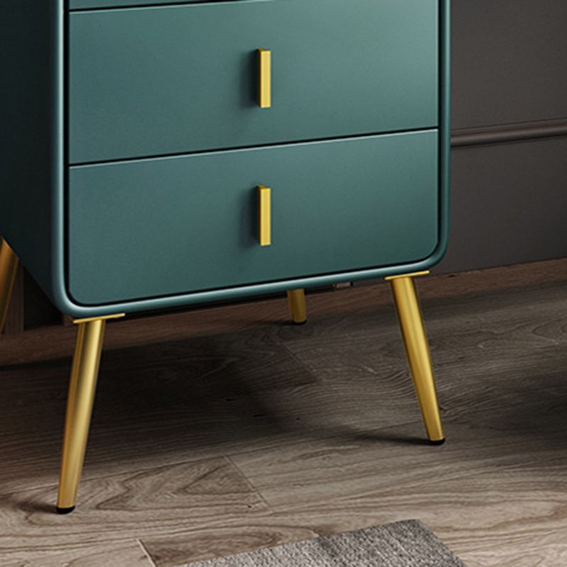 Genuine Leather Vanity Table Set Glam 30. 7" H Makeup Dressing Table with 3 Drawers