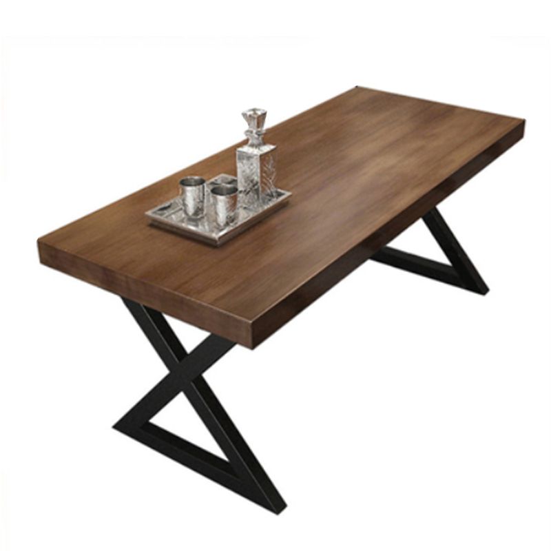 Industrial Rectangle Wood Dining Table 1/3/5/7 Pieces Dining Set for Bar Clearhalo 'Dining Room Sets' 'Dining Tables & Seating' 'dining_room_set' 'furn' 'furn_dining_room_set' 'Furniture' 'Kitchen & Dining Furniture' 1200x1200_2ceb0cd3-3d6d-43af-a873-0f7912e251d2