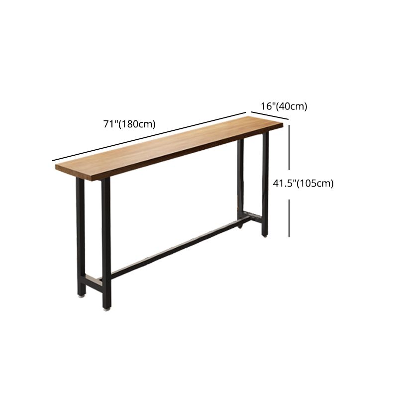 Pine Wood Bar Table Industrial Rectangle Bar Table with Sled Base Clearhalo 'Bar Furniture' 'Bar Tables' 'bar_tables' 'furn' 'furn_bar_tables' 'Furniture' 'furniture_bar_tables' 'Kitchen & Dining Furniture' 1200x1200_2cec8eb6-c2eb-4b6d-9cb5-3665263b8dec
