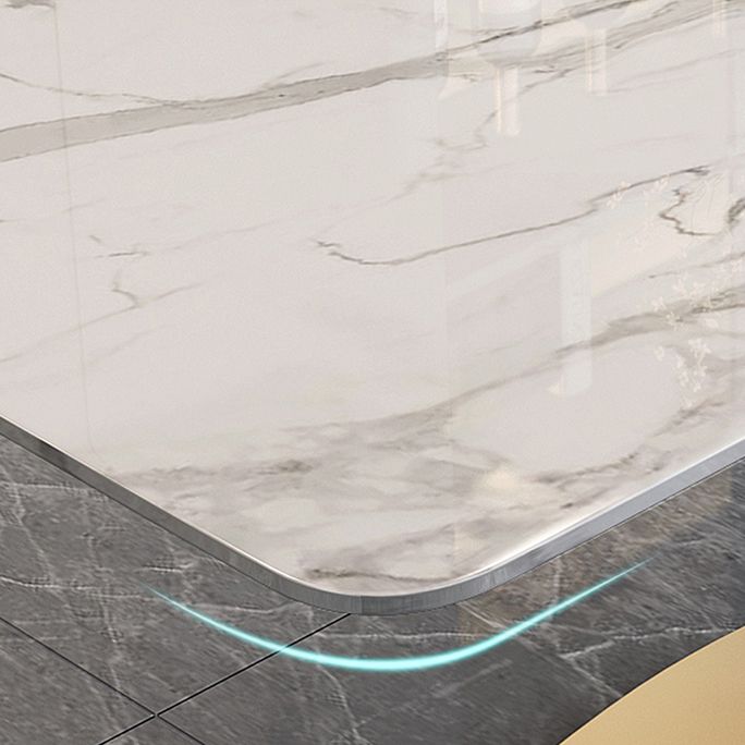 Traditional Luxury Dining Table Rectangle Sintered Stone Table with Pedestal Base Clearhalo ' dining_table' 'Dining Tables & Seating' 'Dining Tables' 'furn' 'furn_dining_table' 'Furniture' 'furniture_dining_table' 'Kitchen & Dining Furniture' 'kitchen&dining_furn' 'kitchen' 'kitchen_dining_table' 1200x1200_2cedc72a-caf4-4569-8845-088c71174ef1