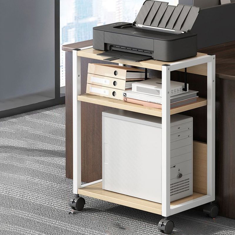 Modern Style Bookshelf Open Back Bookcase with Caster Wheels for Office Clearhalo 'Bookcases' 'furn' 'furn_bookcases' 'Furniture' 'Office Furniture' 1200x1200_2cf1bb1e-c142-49f6-a032-21ef9bf3153c