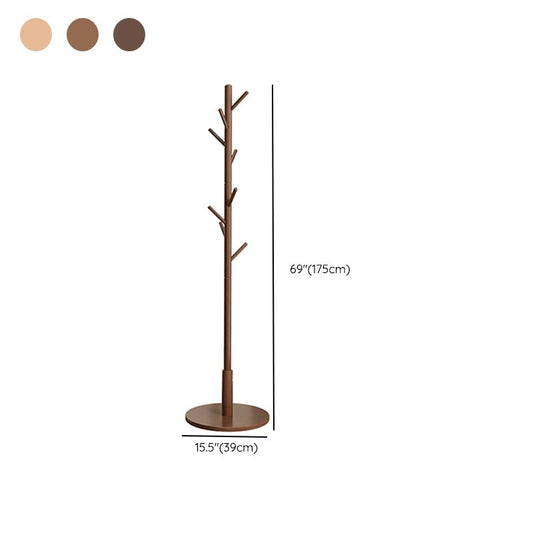 Zeitgenössischer Halle Baumholz gerahmt freistehend mit Hooks Eingangs -Kit