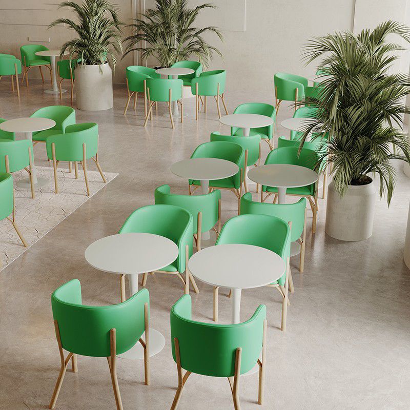 キッチン用のモダンな丸いダイニングテーブルセット1/3ピースダイニングセット