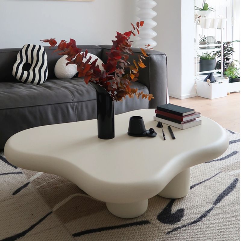 Modern Glass Steel Coffee Table with Four Legs Cocktail Table for Living Room Clearhalo 'Coffee & Accent Tables' 'Coffee Tables' 'coffee_tables' 'furn' 'furn_coffee_tables' 'Furniture' 'Living Room Furniture' 1200x1200_2cf4fd5d-65c0-407f-ab75-65dc859dee5b