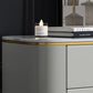 Modern Stone Sideboard a buffet con cassetti del soggiorno con gambe in legno massiccio