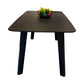 Table à manger moderne pour cuisine Table de dinette noire avec pieds en bois