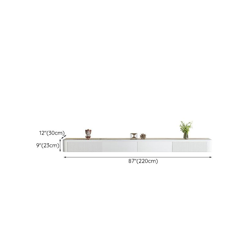 Modern White TV Stand Floating TV Media Stand with Drawers for Living Room Clearhalo 'furn' 'furn_tv_stands_entertainment_centers' 'Furniture' 'Living Room Furniture' 'TV Stands & Entertainment Centers' 'TV Stands & Media Storage Furniture' 'tv_stands_entertainment_centers' 1200x1200_2cfa5078-7ccf-4249-9259-49af41c802ee