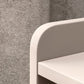 Mesa nocturna de almacenamiento abierta de cama de madera con patas con piernas
