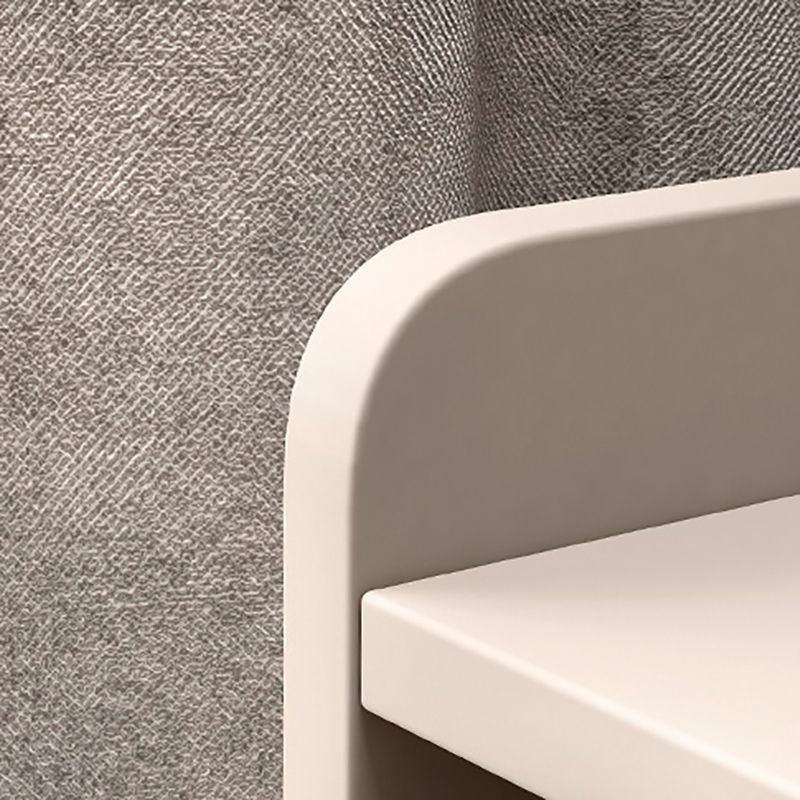 Mesa nocturna de almacenamiento abierta de cama de madera con patas con piernas