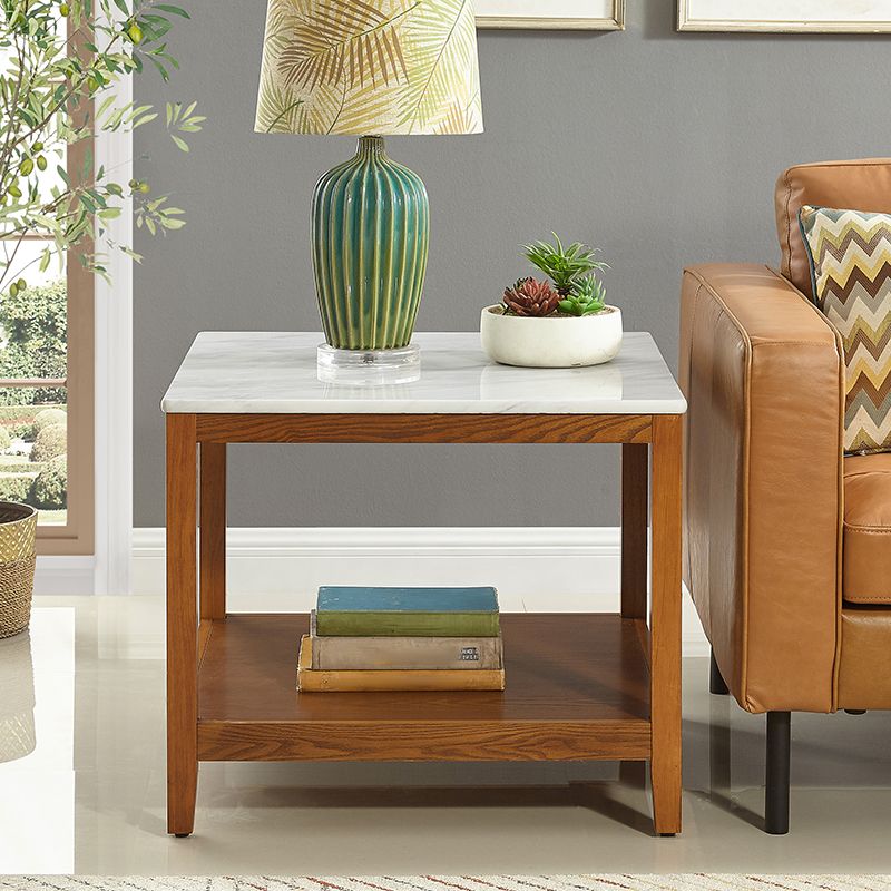 Farmhouse Living Room 4-Leg End Table One-Shelf Wooden Sofa End Table Clearhalo 'Coffee & Accent Tables' 'End & Side Tables' 'end_side_table' 'end_side_tables' 'furn' 'furn_end_side_tables' 'Furniture' 'furniture_end_side_table' 'Living Room Furniture' 1200x1200_2cfc2670-70f5-4ee5-bf66-a9ed0e791cb9