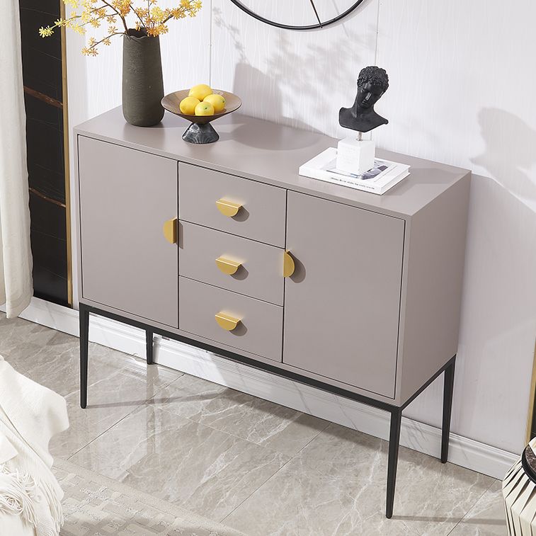 3-Drawer Engineered Wood Sideboard Glam Cabinets Credenza for Living Room Clearhalo 'buffet_sideboard' 'Buffets & Sideboards' 'furn' 'furn_buffet_sideboard' 'Furniture' 'furniture_buffet_sideboard' 'Kitchen & Dining Furniture' 1200x1200_2cfc900b-b490-4c2e-acc0-89efaa51ca18