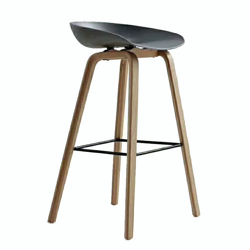Modern Style Solid Wood Bar Stool with Footrest Low Back Bistro Bar Stool 30 Inches Clearhalo 'Bar Furniture' 'Bar Stools' 'bar_stools' 'furn' 'furn_bar_stools' 'furniture_bar_stools' 'Kitchen & Dining Furniture' 'kitchen&dining_furn' 'kitchen' 'kitchen_furn' Furniture' 1200x1200_2cfd4408-a3a0-4f15-beeb-eb1787d69cda