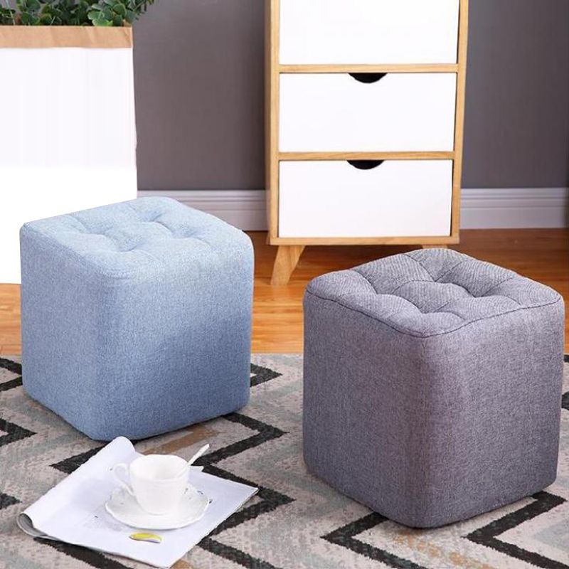 Modern Pouf Ottoman Fabric Upholstered Tufted Solid Color Square Ottoman Clearhalo 'furn' 'furn_ottomans_poufs' 'Furniture' 'Living Room Furniture' 'Ottomans & Poufs' 'ottomans_poufs' 1200x1200_2cfef573-f4fd-49fd-983f-beb0df475fd3