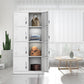 Contemporary Style Metal Wardrobe White Colour Soft Close Doors Wardrobe Closet